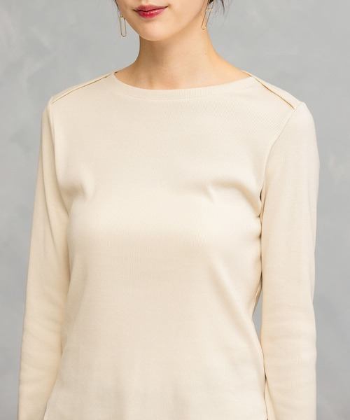 URBAN RESEARCH ROSSO WOMEN（アーバンリサーチ　ロッソ）の「ソフトタッチテレコプルオーバー（Tシャツ/カットソー・レディース・ブラック/ライトベージュ/ホワイト・FREE）」の10枚目の写真