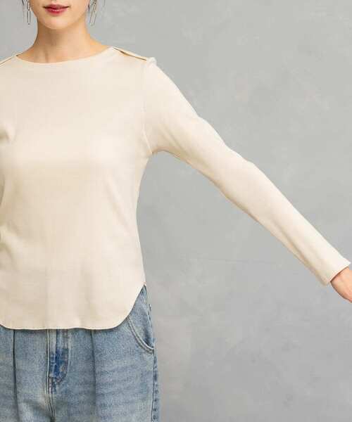 URBAN RESEARCH ROSSO WOMEN（アーバンリサーチ　ロッソ）の「ソフトタッチテレコプルオーバー（Tシャツ/カットソー・レディース・ブラック/ライトベージュ/ホワイト・FREE）」の11枚目の写真