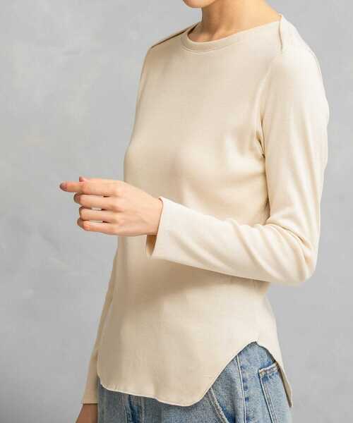 URBAN RESEARCH ROSSO WOMEN（アーバンリサーチ　ロッソ）の「ソフトタッチテレコプルオーバー（Tシャツ/カットソー・レディース・ブラック/ライトベージュ/ホワイト・FREE）」の12枚目の写真