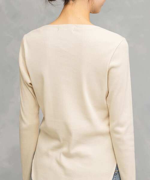 URBAN RESEARCH ROSSO WOMEN（アーバンリサーチ　ロッソ）の「ソフトタッチテレコプルオーバー（Tシャツ/カットソー・レディース・ブラック/ライトベージュ/ホワイト・FREE）」の14枚目の写真