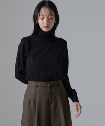 天竺タートルニットトップス