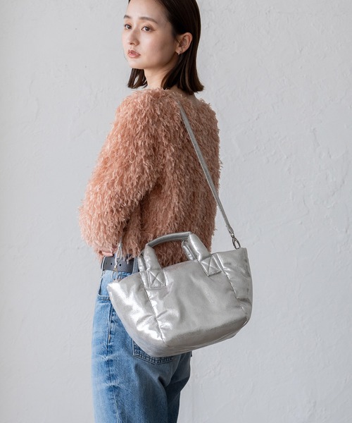 VitaFelice（ヴィータフェリーチェ）の「グリッター2wayトートバッグ（トートバッグ・レディース・シルバー/シルバー系・FREE）」の4枚目の写真