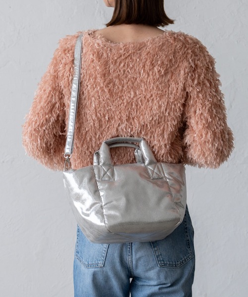 VitaFelice（ヴィータフェリーチェ）の「グリッター2wayトートバッグ（トートバッグ・レディース・シルバー/シルバー系・FREE）」の5枚目の写真