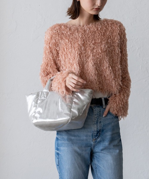 VitaFelice（ヴィータフェリーチェ）の「グリッター2wayトートバッグ（トートバッグ・レディース・シルバー/シルバー系・FREE）」の6枚目の写真