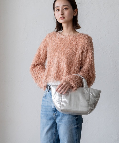 VitaFelice（ヴィータフェリーチェ）の「グリッター2wayトートバッグ（トートバッグ・レディース・シルバー/シルバー系・FREE）」の7枚目の写真