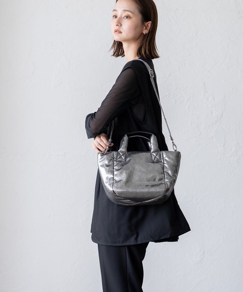 VitaFelice（ヴィータフェリーチェ）の「グリッター2wayトートバッグ（トートバッグ・レディース・シルバー/シルバー系・FREE）」の16枚目の写真