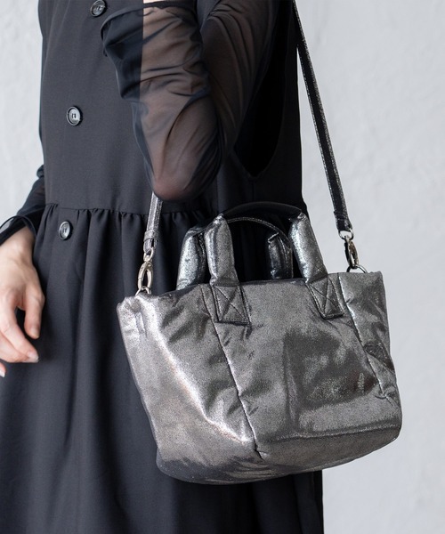 VitaFelice（ヴィータフェリーチェ）の「グリッター2wayトートバッグ（トートバッグ・レディース・シルバー/シルバー系・FREE）」の19枚目の写真