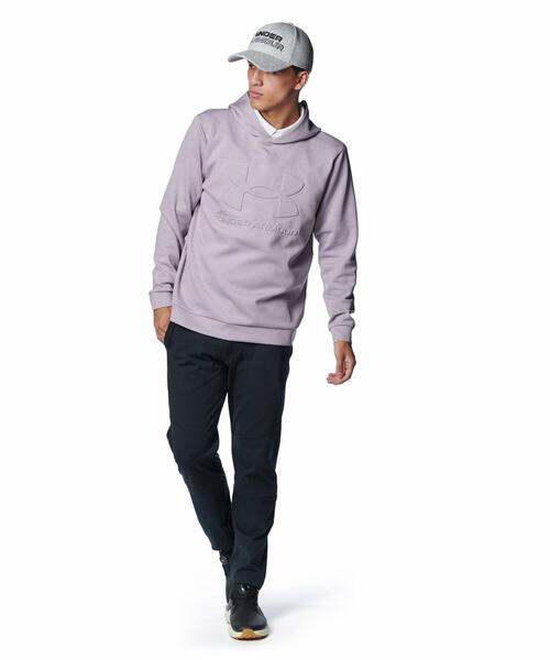 UNDER ARMOUR(アンダーアーマー)の「UAドライブ ミッドレイヤー ロゴ フーディー(ゴルフ/メンズ)(その他アウター・メンズ・グレー系その他・L/2XL/XL/M)」の3枚目の写真