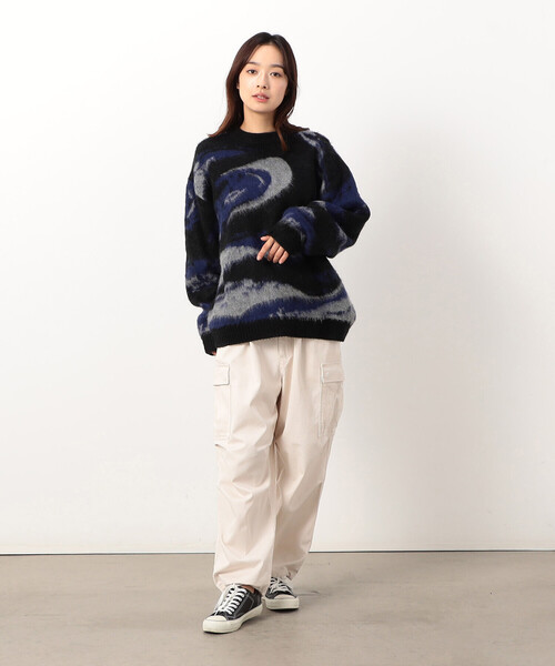 Purple&Yellow（パープルアンドイエロー）の「マーブル柄ジャカードプルオーバー（ニット/セーター・メンズ・ライトグレー/ブルー・SMALL/MEDIUM/LARGE）」の10枚目の写真