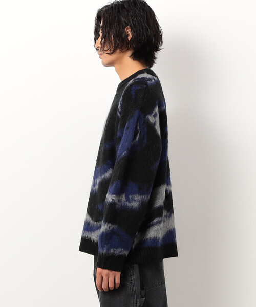 Purple&Yellow（パープルアンドイエロー）の「マーブル柄ジャカードプルオーバー（ニット/セーター・メンズ・ライトグレー/ブルー・SMALL/MEDIUM/LARGE）」の13枚目の写真