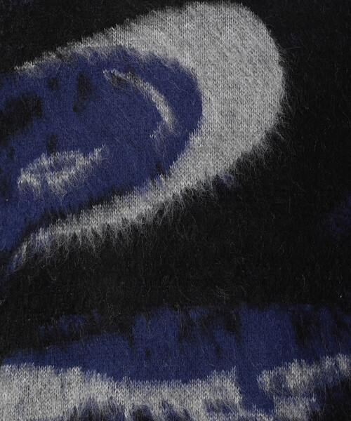 Purple&Yellow（パープルアンドイエロー）の「マーブル柄ジャカードプルオーバー（ニット/セーター・メンズ・ライトグレー/ブルー・SMALL/MEDIUM/LARGE）」の19枚目の写真