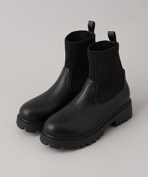 coen（コーエン）の「防滑リブニットブーツ（WEB限定サイズ）（ブーツ・レディース・ブラウン/ブラック・22.5cm/23.5cm/24.5cm）」の9枚目の写真