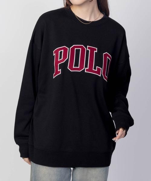 POLO BCS(ポロ ビーシーエス)の「【別注デザイン】POLO BCS ロゴワッペントレーナー スウェット(スウェット・レディース・オートミール/ブルー/ブラック・フリー)」の4枚目の写真
