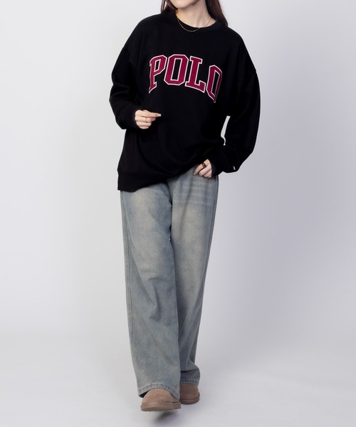 POLO BCS(ポロ ビーシーエス)の「【別注デザイン】POLO BCS ロゴワッペントレーナー スウェット(スウェット・レディース・オートミール/ブルー/ブラック・フリー)」の7枚目の写真