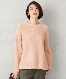ウールカシミヤブレンドケーブル ニット