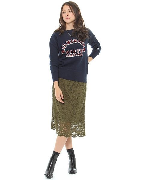 Champion(チャンピオン)の「BARNYARDSTORM /CHAMPION ロゴスウェット(Tシャツ/カットソー・レディース・ネイビー/クリアイエロー・1)」の3枚目の写真
