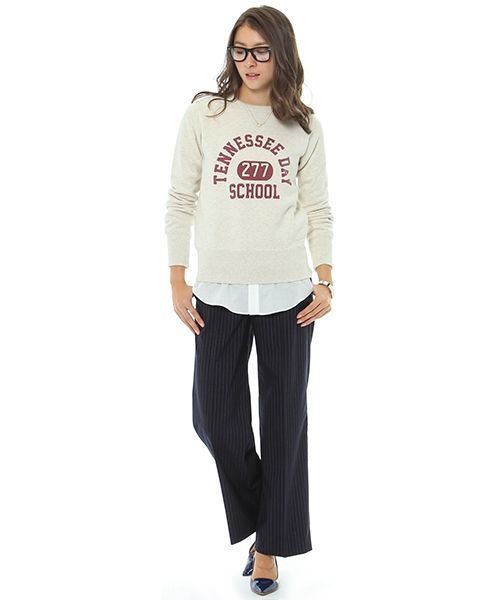 Champion(チャンピオン)の「BARNYARDSTORM /CHAMPION ロゴスウェット(Tシャツ/カットソー・レディース・ネイビー/クリアイエロー・1)」の4枚目の写真
