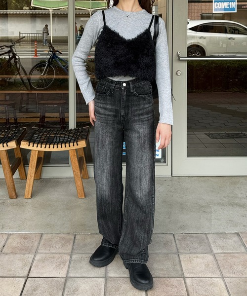 LE MORE（リモア）の「ファーニットビスチェ（ベスト・レディース・アイボリー/ブラック/グレー・FREE）」の11枚目の写真