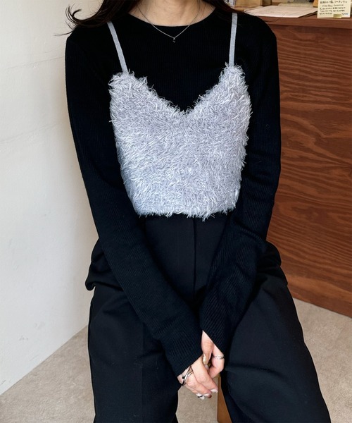 LE MORE（リモア）の「ファーニットビスチェ（ベスト・レディース・アイボリー/ブラック/グレー・FREE）」の20枚目の写真