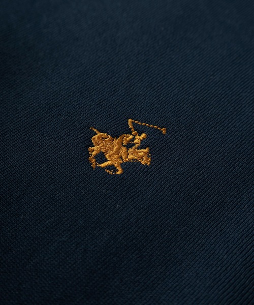 BEVERLY HILLS POLO CLUB(ビバリーヒルズポロクラブ)の「【0】【BEVERLY HILLS POLO CLUB/ビバリーヒルズポロクラブ】ブランドロゴ ワンポイント刺繍 &ブランドネーム刺繍 クルーネックスウェット/ワイドシルエット/裏起毛(スウェット・メンズ・ブラック/アイボリー/ネイビー/ブラウン/グリーン・M/L/XL)」の8枚目の写真