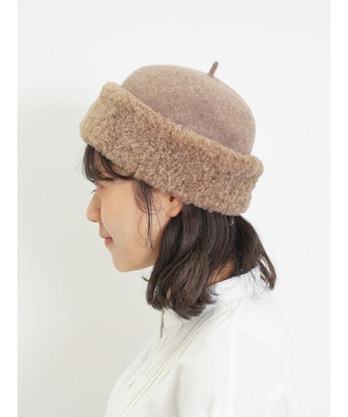 Samansa Mos2（サマンサ モスモス）の「ボアフェルトロールワッチ（ハット・レディース・モカ/ベージュ・F）」の10枚目の写真