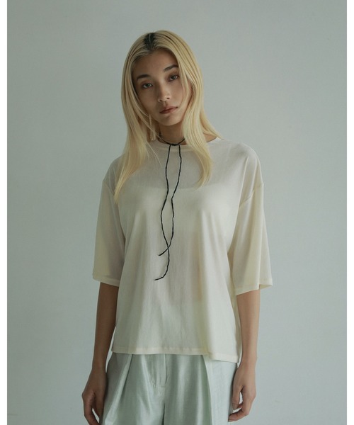 anuke（アンヌーク）の「Silkcord x Parl Necklace（ネックレス・レディース・ブラック・FREE）」の4枚目の写真