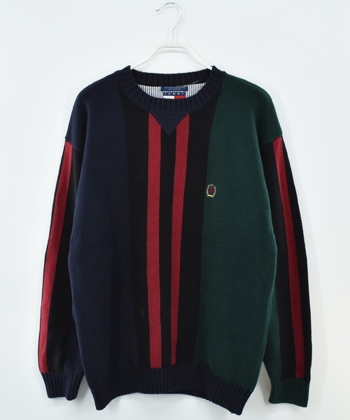 TOMMY HILFIGER（トミーヒルフィガー）の「【ヴィンテージ古着】80-90'S TOMMY HILFIGER コットンニット（ニット/セーター・メンズ・マルチ・LARGE）」の2枚目の写真
