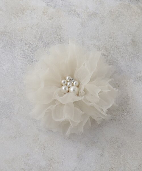 OPAQUE.CLIP(オペークドットクリップ)の「フラワーコサージュ(ブローチ/コサージュ・レディース・ベージュ/ブルー系その他・00)」の4枚目の写真
