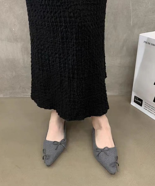 Lace Ladies(レースレディース)の「メニー リボン ポインテッド フラット パンプス(パンプス・レディース・ベージュ/グレー・22.5cm/23cm/23.5cm/24cm/24.5cm/25cm)」の19枚目の写真