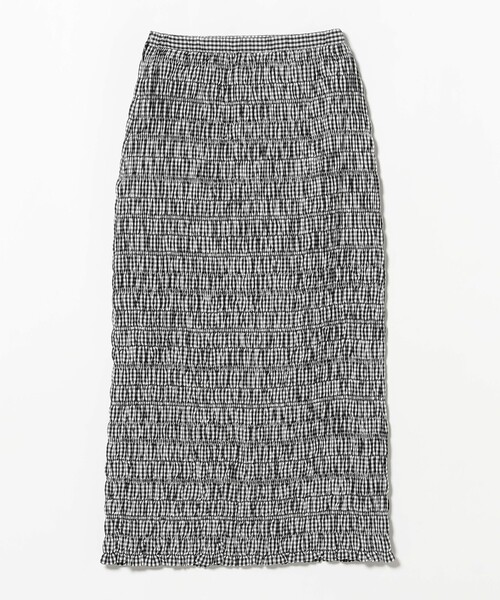 NE QUITTEZ PAS!（ヌキテパ）の「ne Quittez pas / ギンガムチェック シャーリング スカート［手洗い可］（スカート・レディース・ブラック・MEDIUM/SMALL）」の16枚目の写真