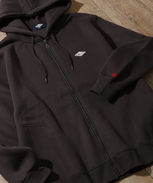 セール】【BALL/ボール】ワンポイントロゴワッペン 裏起毛ジップ