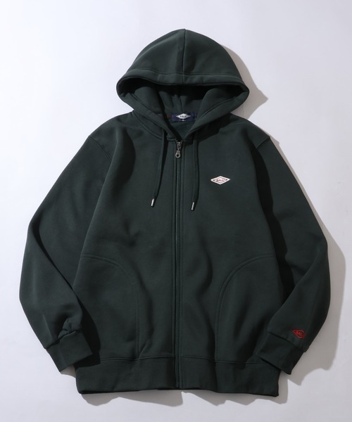 セール】【BALL/ボール】ワンポイントロゴワッペン 裏起毛ジップ