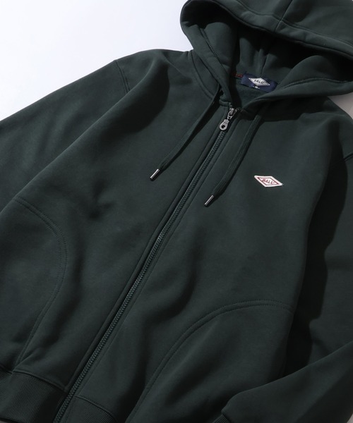 セール】【BALL/ボール】ワンポイントロゴワッペン 裏起毛ジップ