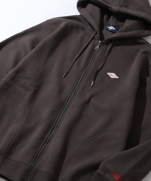 セール】【BALL/ボール】ワンポイントロゴワッペン 裏起毛ジップ