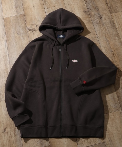 セール】【BALL/ボール】ワンポイントロゴワッペン 裏起毛ジップ