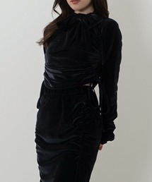 ribbon velour tops（リボンベロアトップス）