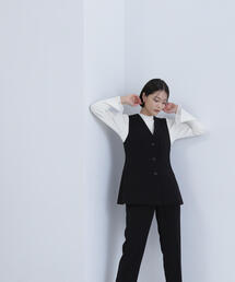 NATURAL BEAUTY BASIC | ◇ペプラムジレ SET UP(その他アウター)