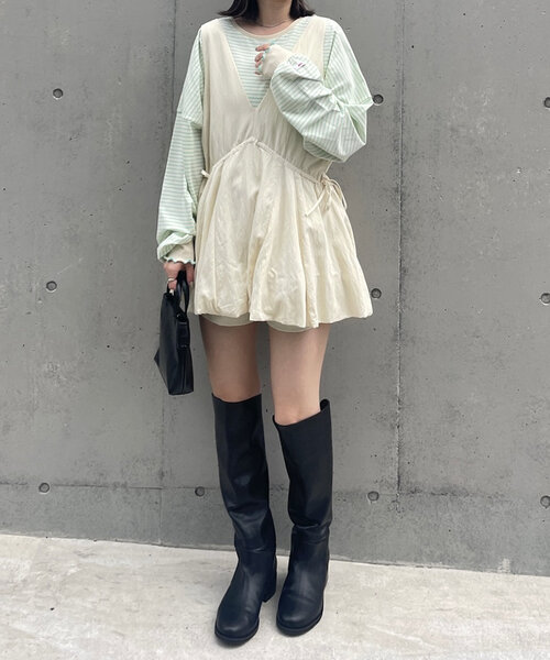 mline（エムライン）の「[mline]ビッグボーダーメロウT（Tシャツ/カットソー・レディース・イエロー/ブルー/オフホワイト・FREE）」の16枚目の写真