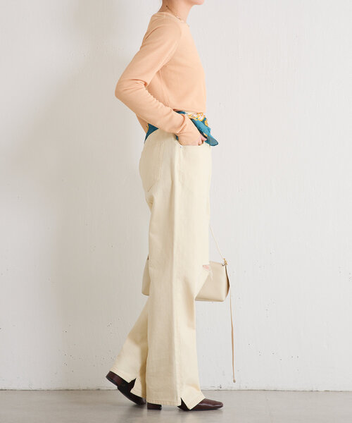 COLLAGE GALLARDAGALANTE（コラージュガリャルダガランテ）の「キャシーワッフルプルオーバー（Tシャツ/カットソー・レディース・アイボリー/ネイビー/オレンジ・FREE）」の20枚目の写真