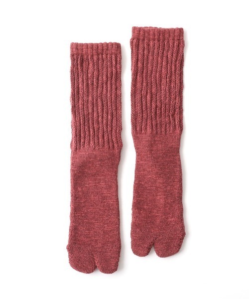 C.E.L.STORE（セルストア）の「NODAL / ノーダル Loose Fit Cotton Wool Socks ルーズフィット コットンウール 足袋ソックス（ソックス/靴下・メンズ・マスタード/ネイビー/サンドベージュ/レッド/ライトグレー・FREE）」の5枚目の写真