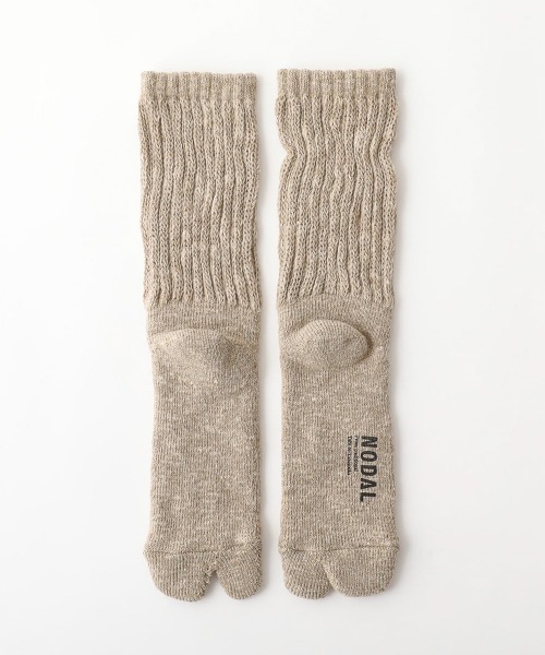 C.E.L.STORE（セルストア）の「NODAL / ノーダル Loose Fit Cotton Wool Socks ルーズフィット コットンウール 足袋ソックス（ソックス/靴下・メンズ・マスタード/ネイビー/サンドベージュ/レッド/ライトグレー・FREE）」の3枚目の写真