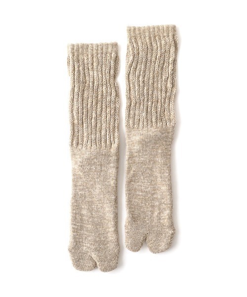 C.E.L.STORE（セルストア）の「NODAL / ノーダル Loose Fit Cotton Wool Socks ルーズフィット コットンウール 足袋ソックス（ソックス/靴下・メンズ・マスタード/ネイビー/サンドベージュ/レッド/ライトグレー・FREE）」の8枚目の写真