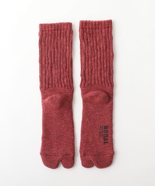 C.E.L.STORE（セルストア）の「NODAL / ノーダル Loose Fit Cotton Wool Socks ルーズフィット コットンウール 足袋ソックス（ソックス/靴下・メンズ・マスタード/ネイビー/サンドベージュ/レッド/ライトグレー・FREE）」の10枚目の写真