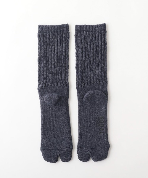 C.E.L.STORE（セルストア）の「NODAL / ノーダル Loose Fit Cotton Wool Socks ルーズフィット コットンウール 足袋ソックス（ソックス/靴下・メンズ・マスタード/ネイビー/サンドベージュ/レッド/ライトグレー・FREE）」の9枚目の写真