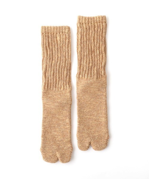 C.E.L.STORE（セルストア）の「NODAL / ノーダル Loose Fit Cotton Wool Socks ルーズフィット コットンウール 足袋ソックス（ソックス/靴下・メンズ・マスタード/ネイビー/サンドベージュ/レッド/ライトグレー・FREE）」の12枚目の写真
