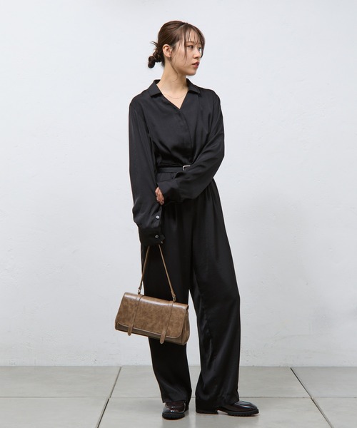 COLONY 2139（コロニートゥーワンスリーナイン）の「ヴィンテージ合皮ワンハンドルフラップバッグ（ハンドバッグ・レディース・ブラック/ブラウン/サックスブルー・FREE）」の13枚目の写真