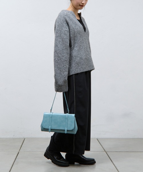 COLONY 2139（コロニートゥーワンスリーナイン）の「ヴィンテージ合皮ワンハンドルフラップバッグ（ハンドバッグ・レディース・ブラック/ブラウン/サックスブルー・FREE）」の20枚目の写真