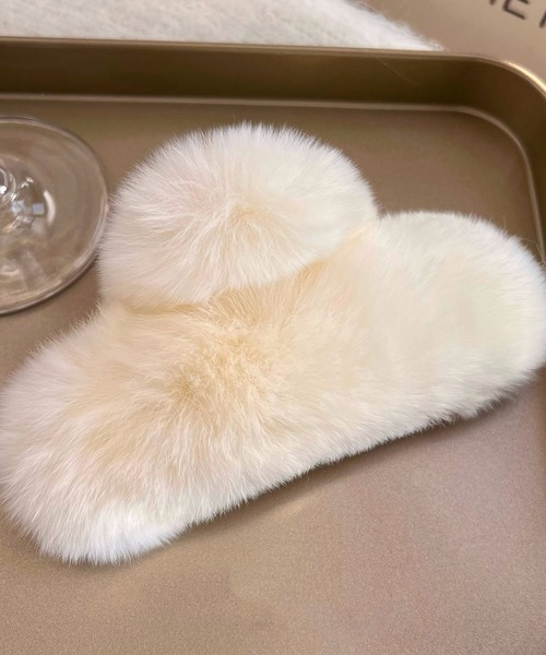 Dita Muaj.(ディータムアージュ)の「ふわふわファークリップ(バレッタ/ヘアクリップ・レディース・アイボリー/ブラック・FREE)」の8枚目の写真