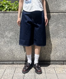 ルーズデニムハーフパンツ