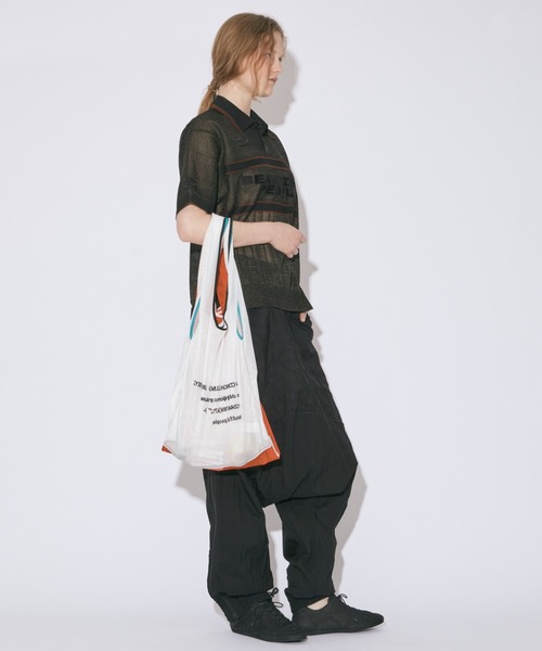 alphabet embroidery marche flip bag（トートバッグ